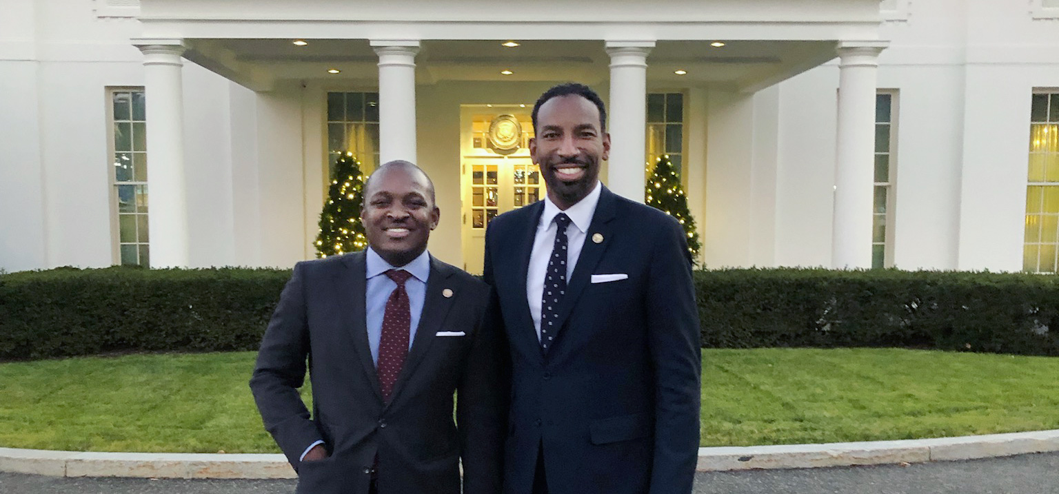 Howard Franklin with Andre Dickens at the Whitehouse